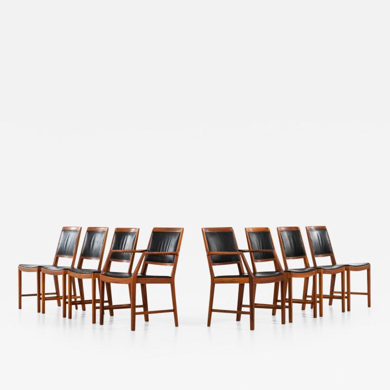 Bertil Fridhagen Armchairs and Dining Chairs Model Diamant Produced by Bodafors