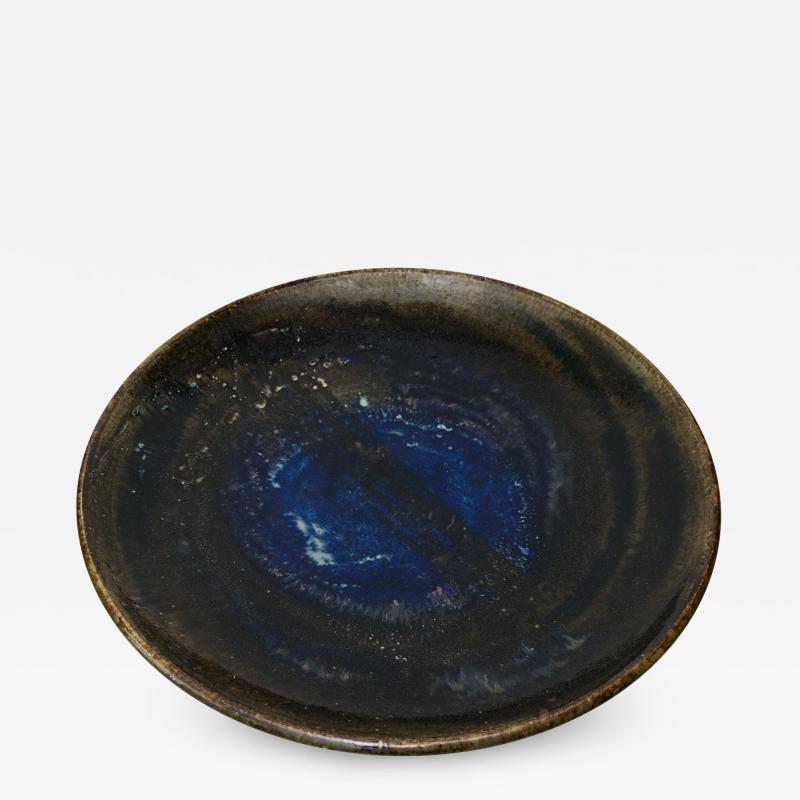 Bertil Lundgren Large Rorstrand Studio Bowl with Cobalt Glaze Bertil Lundgren 1970