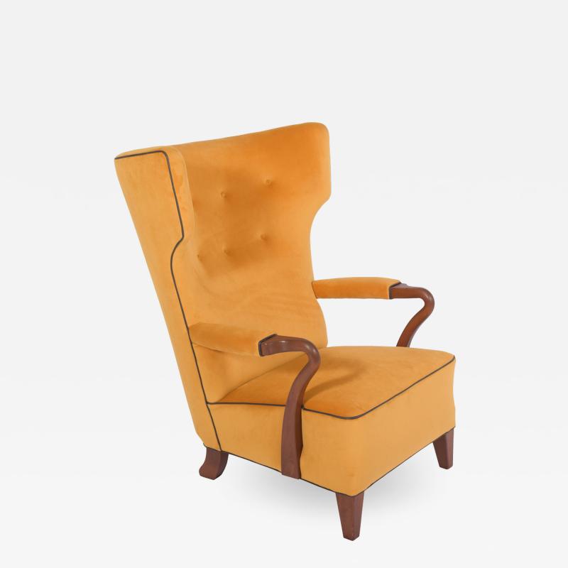 Bertil S derberg Rare 1938 Large Easy Chair by Bertil S derberg