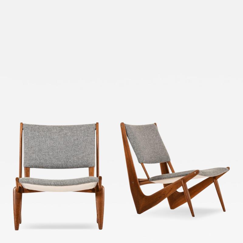 Bertil V Behrman Pair of Easy Chairs in Oak by Bertil W Behrman 1950 s