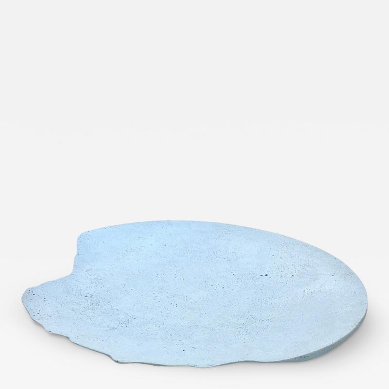 Bespoke Customizable Italian Light Blue Recycled Resin Bowl Centerpiece Wall Art