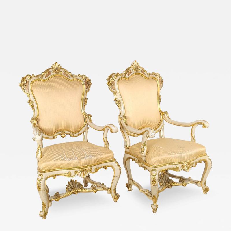 Bespoke Pair of Venetian Armchairs circa 1980