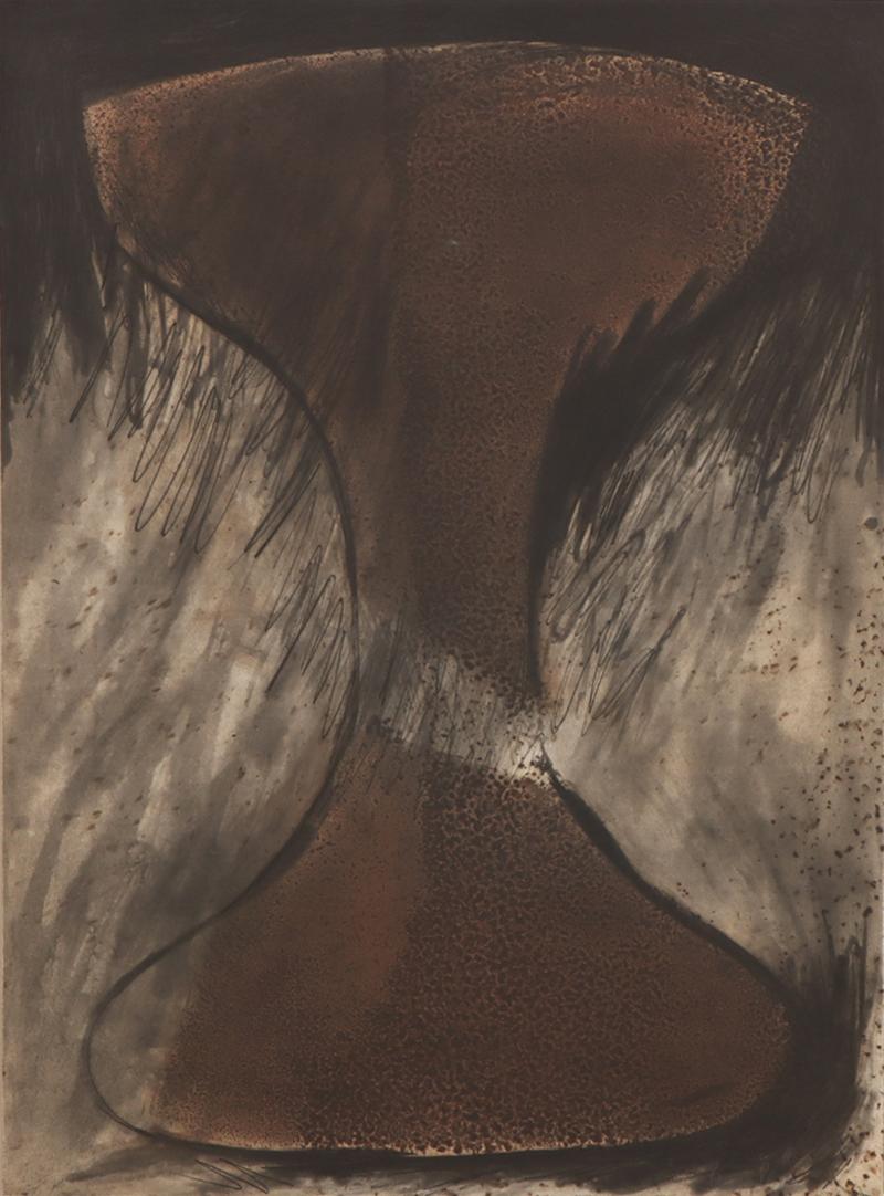 Beverly Pepper Beverly Pepper Signed Etching titled Janus Brown 