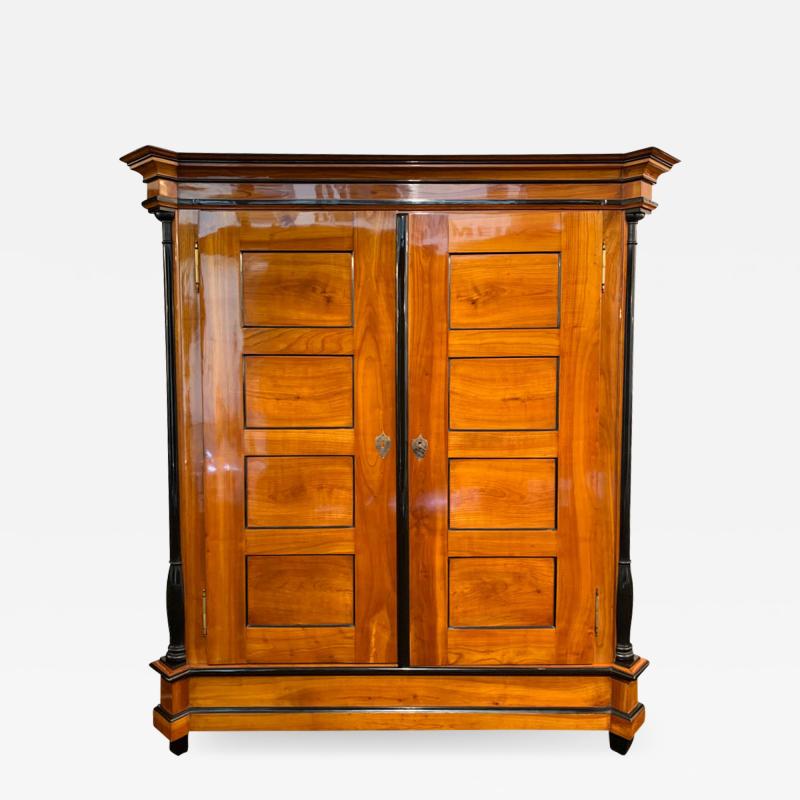 Biedermeier Armoire Restored Cherry Solid Wood Southwest Germany circa 1820