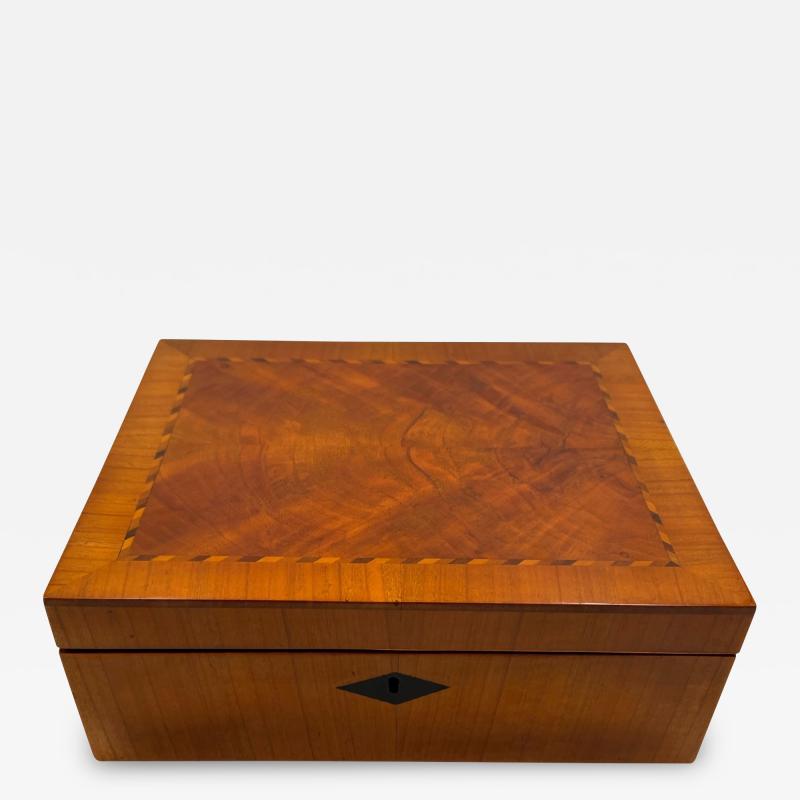 Biedermeier Box Cherry Wood with Inlays Austria circa 1820
