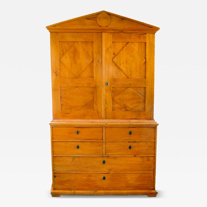 Biedermeier Cabinet Linen Press circa 1840s