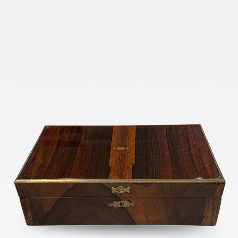 Biedermeier Casket Box Rosewood Veneer Brass Fitting Austria circa 1830