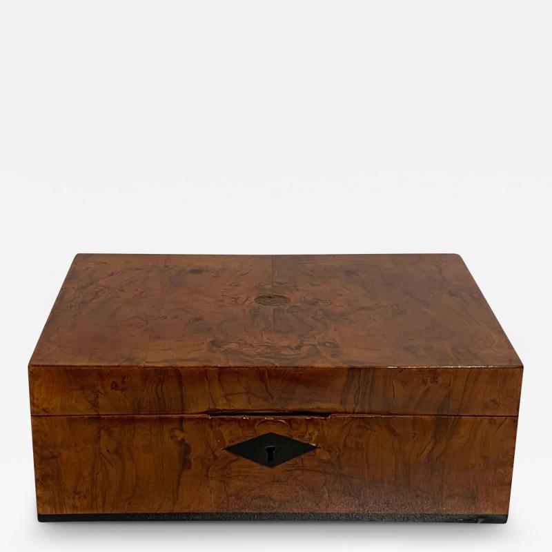 Biedermeier Casket Box Walnut and Ebony South Germany circa 1820