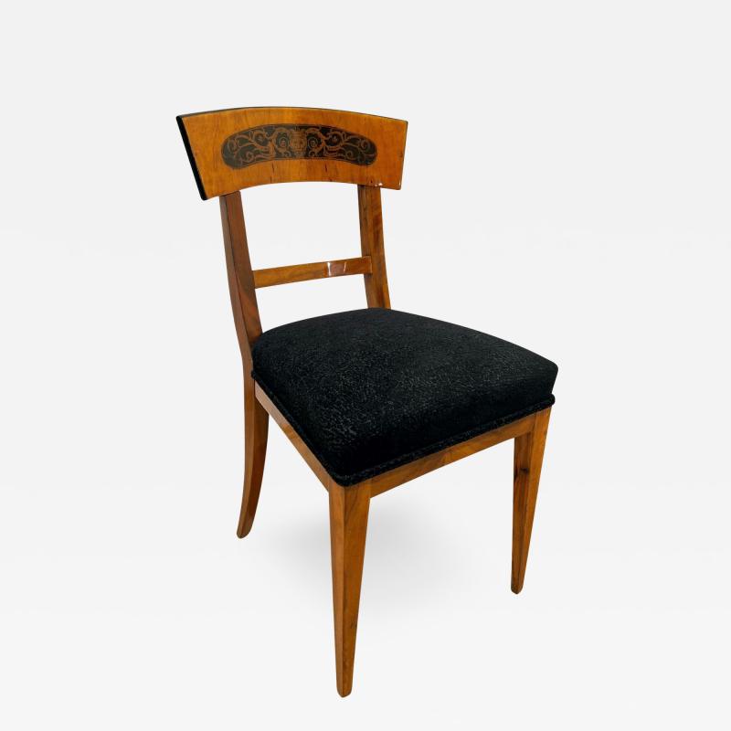 Biedermeier Chair Cherry Wood and Ink South Germany circa 1820