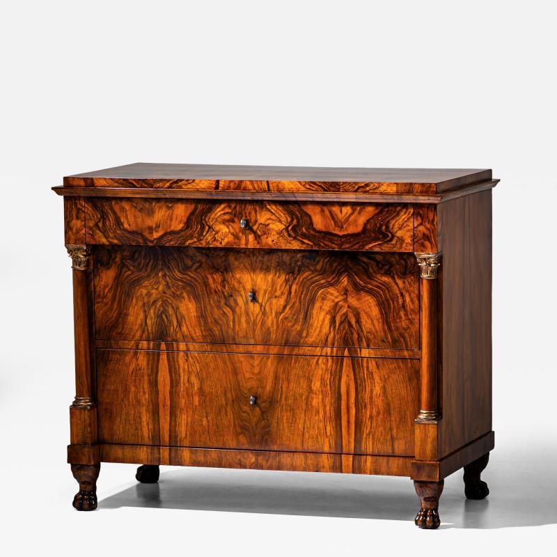Biedermeier Chest of Drawers with Lion Paw Feet Germany Early 19th Century