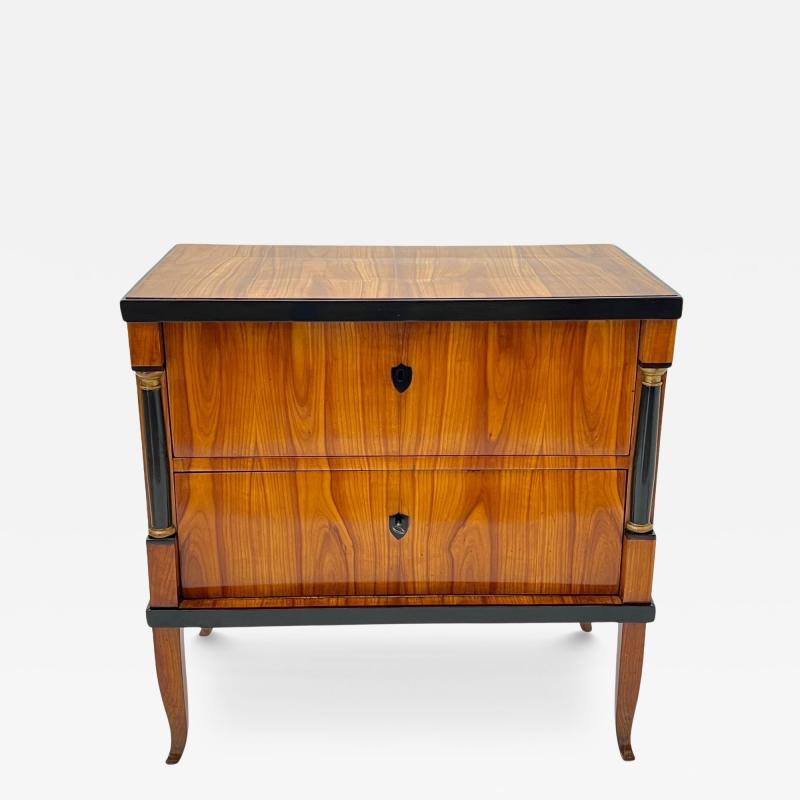 Biedermeier Commode Cherry Wood Ebonized Gilded Franconia circa 1820