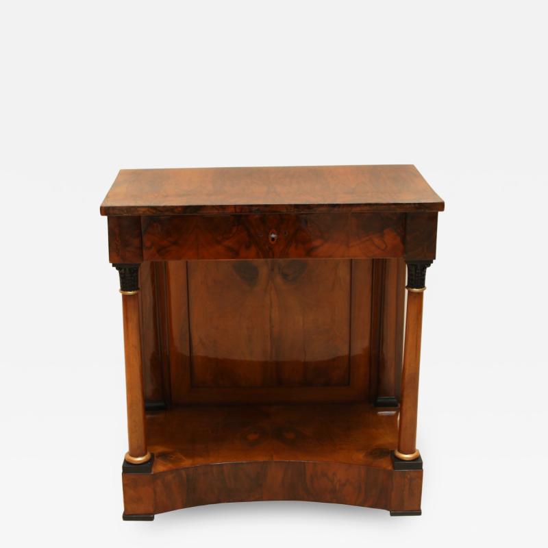 Biedermeier Consult Table Walnut Veneer South Germany circa 1820