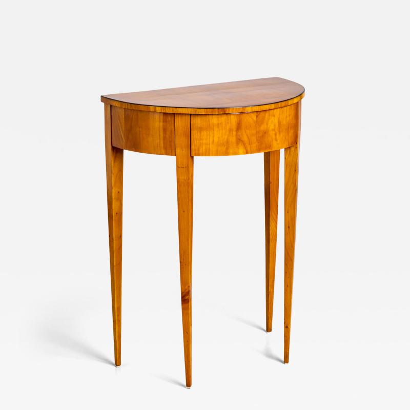 Biedermeier Demi Lune Console Table in Cherry Germany