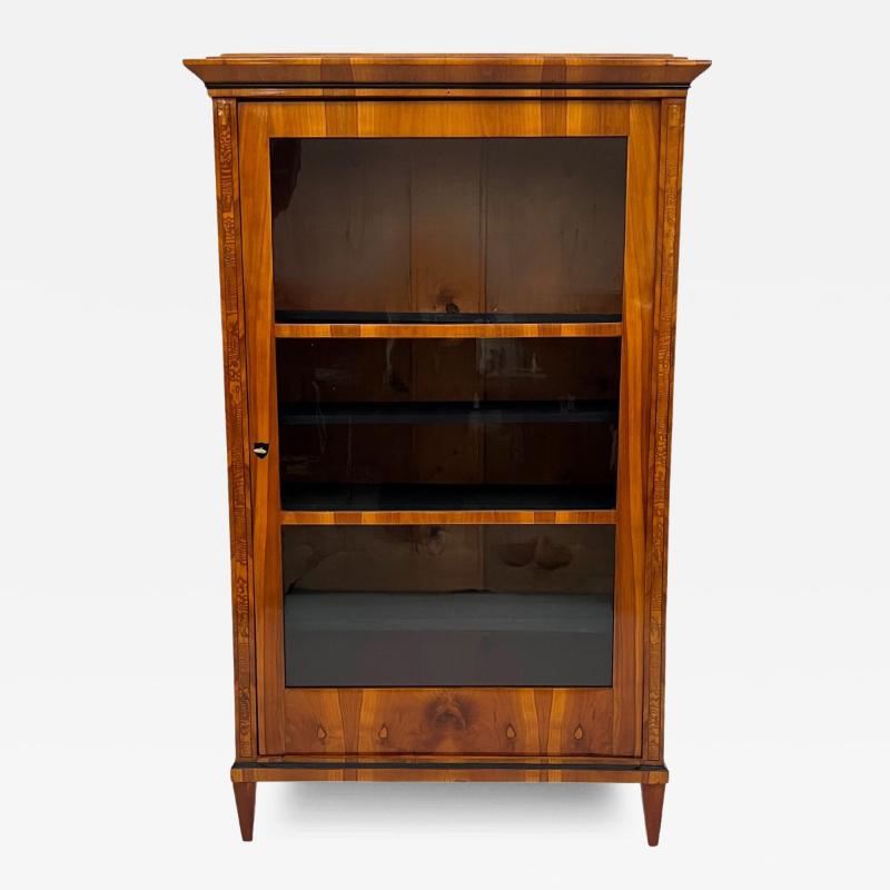 Biedermeier Display Cabinet Cherry Veneer Ash Burl Austria circa 1820