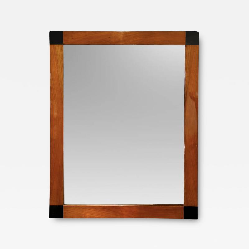 Biedermeier Mirror Cherry Wood Ebonized Corners South Germany circa 1820