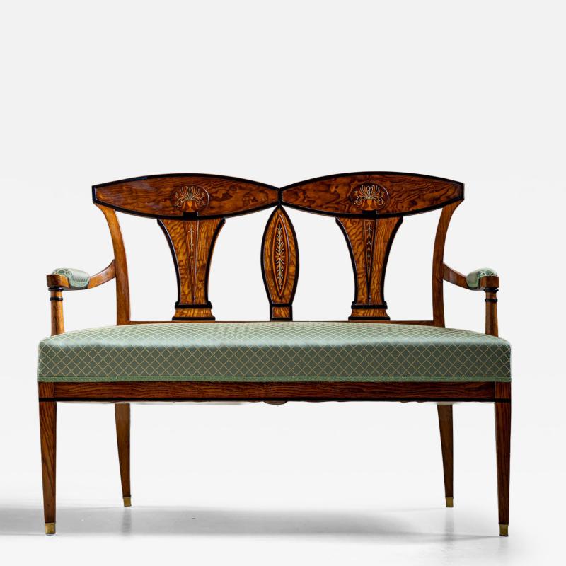 Biedermeier Settee Ash Vienna around 1810