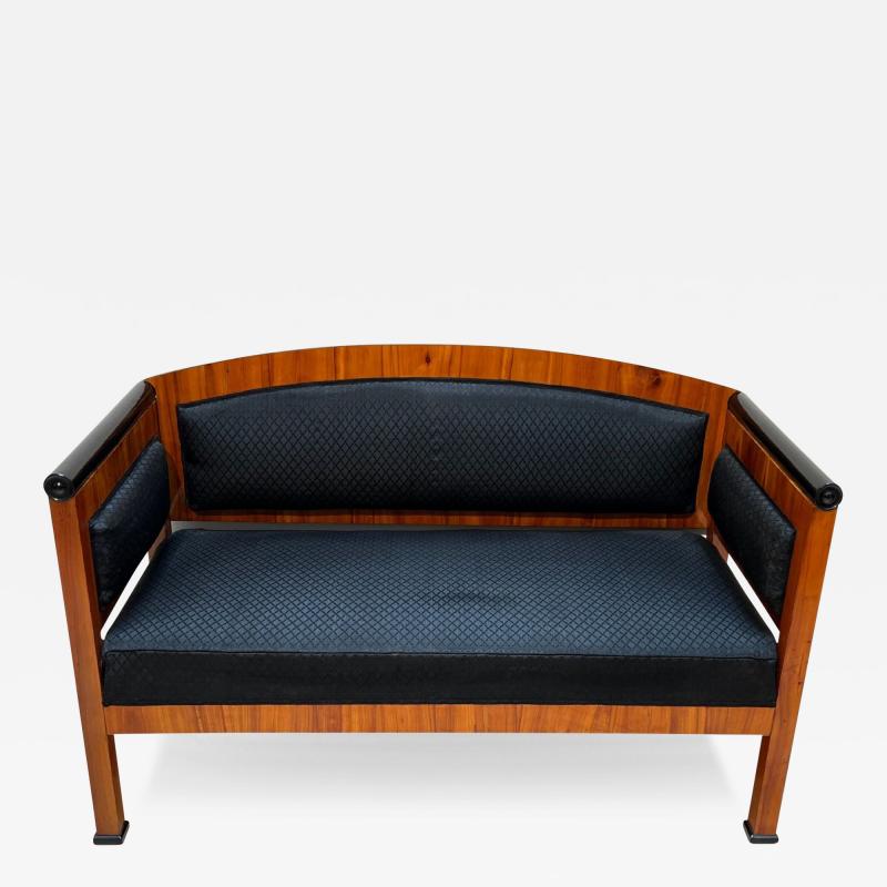 Biedermeier Sofa Cherry Veneer Horsehair South Germany circa 1830