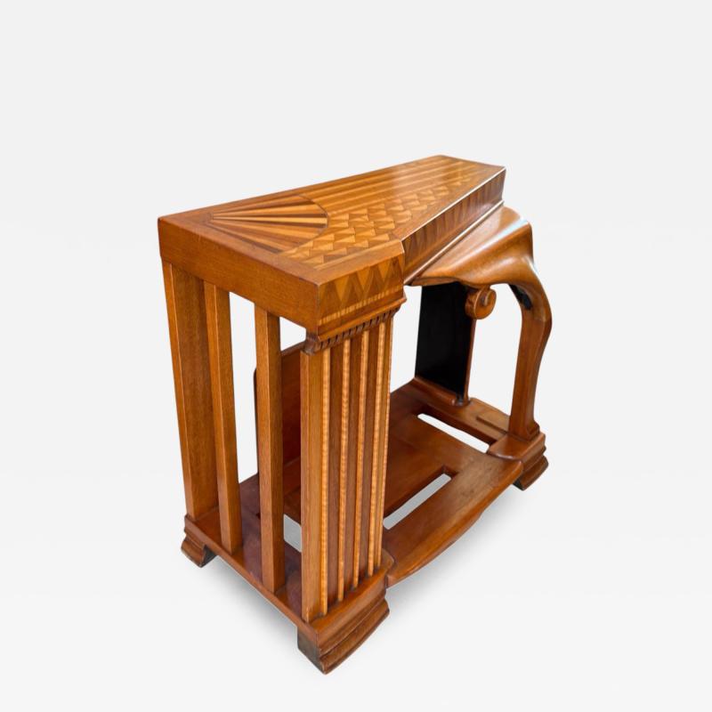 Biedermeier Style Austrian Art Deco Inlaid Console Table