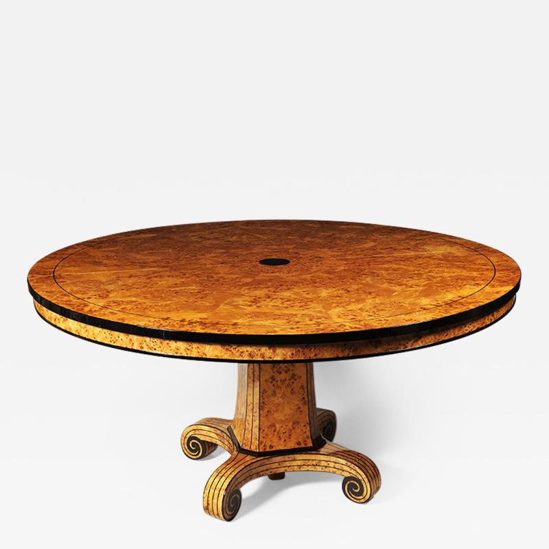 Biedermeier Style Round Dining Table by Iliad Design