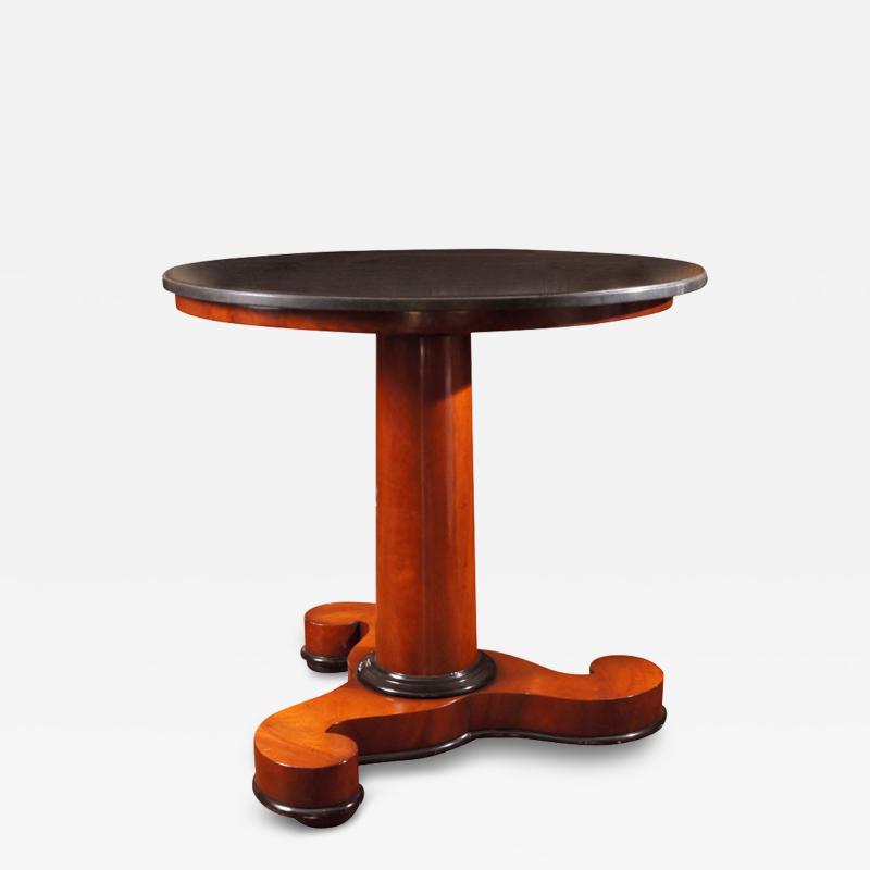 Biedermeier Style Walnut and Ebonized Side Table