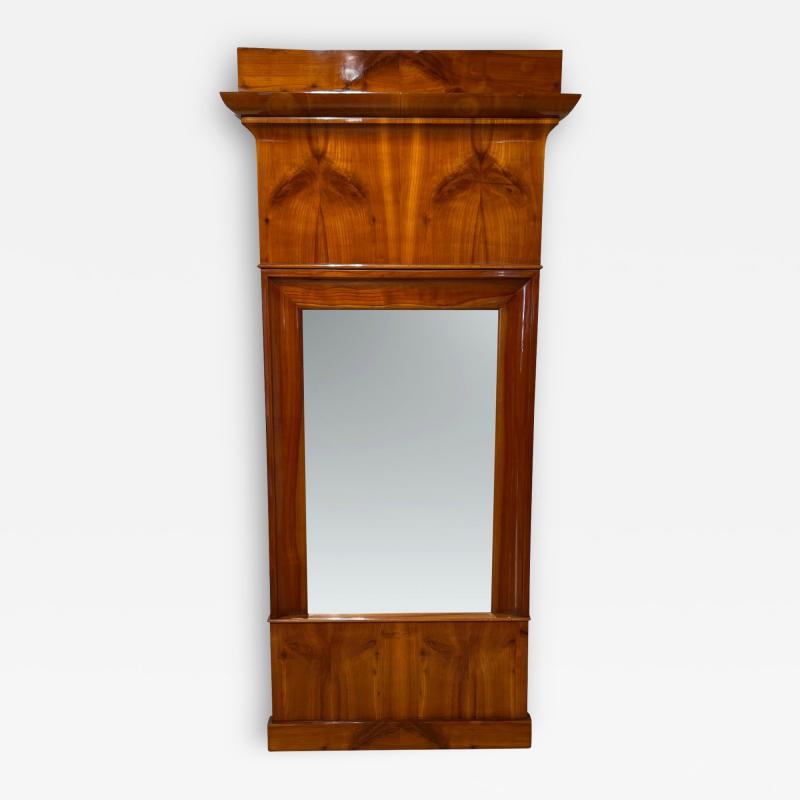 Biedermeier Wall Mirror Cherry Veneer South Germany circa 1830