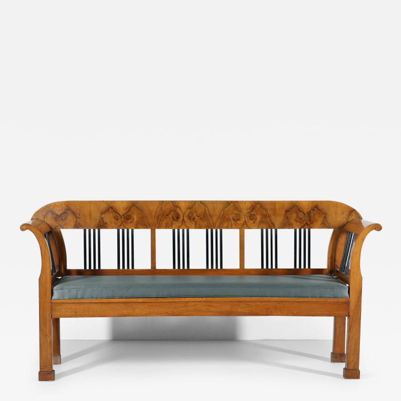 Biedermeier Walnut Bench Vienna c 1825 