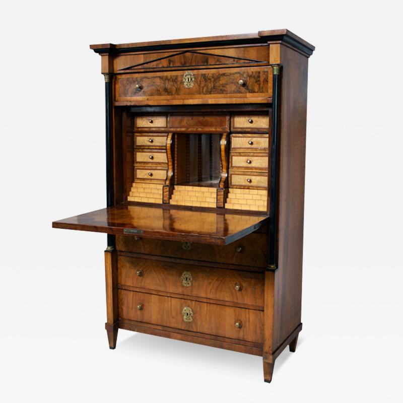 Biedermeier Walnut Secretaire Vienna c 1825 