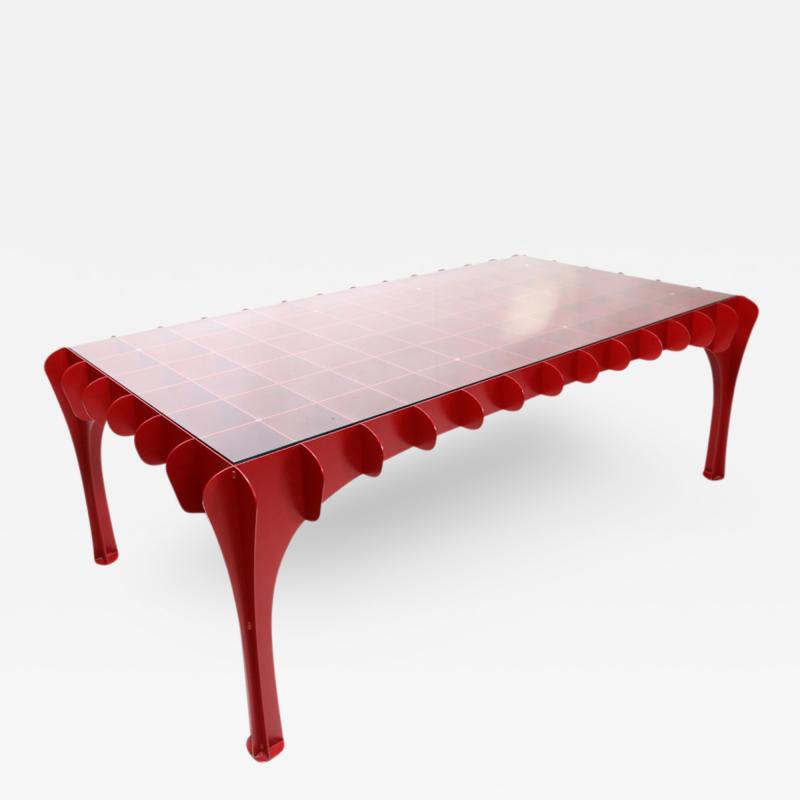 Bieke Hoet Red Lacquer Contemporary Table