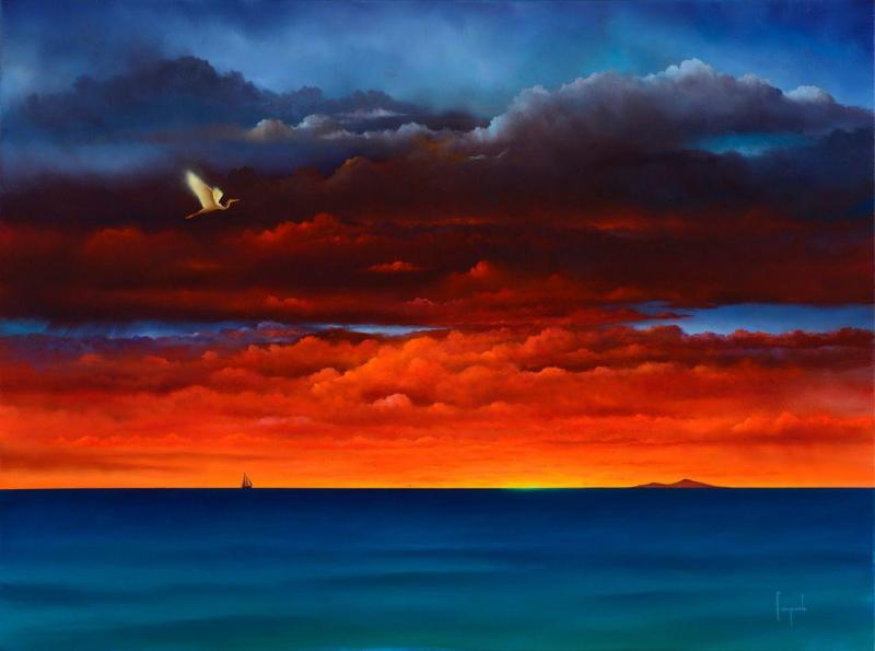 Big Island Flash Contemporary Giclee Print by Dario Campanile