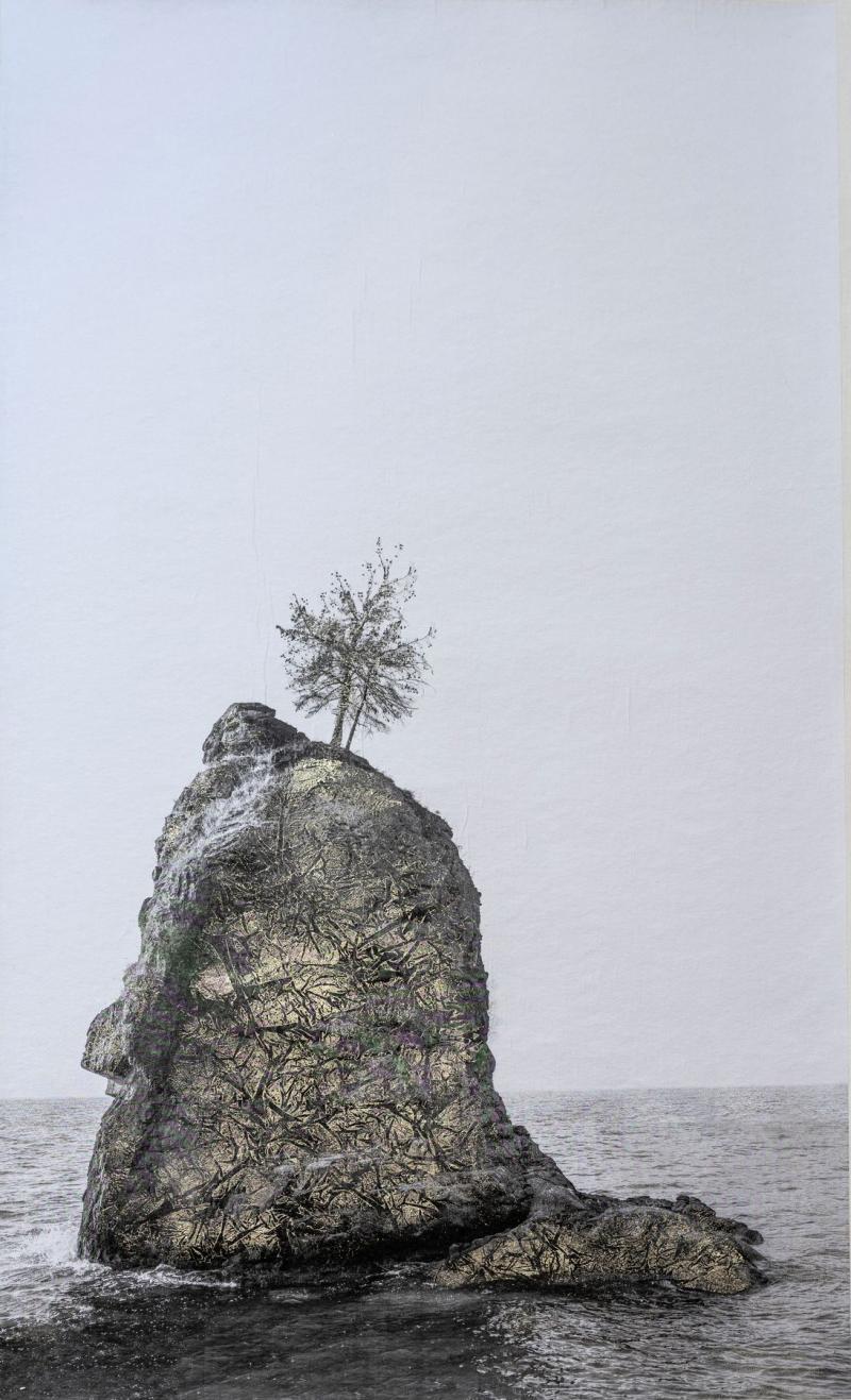 Bill Claps Standing Man Rock Stanley Park