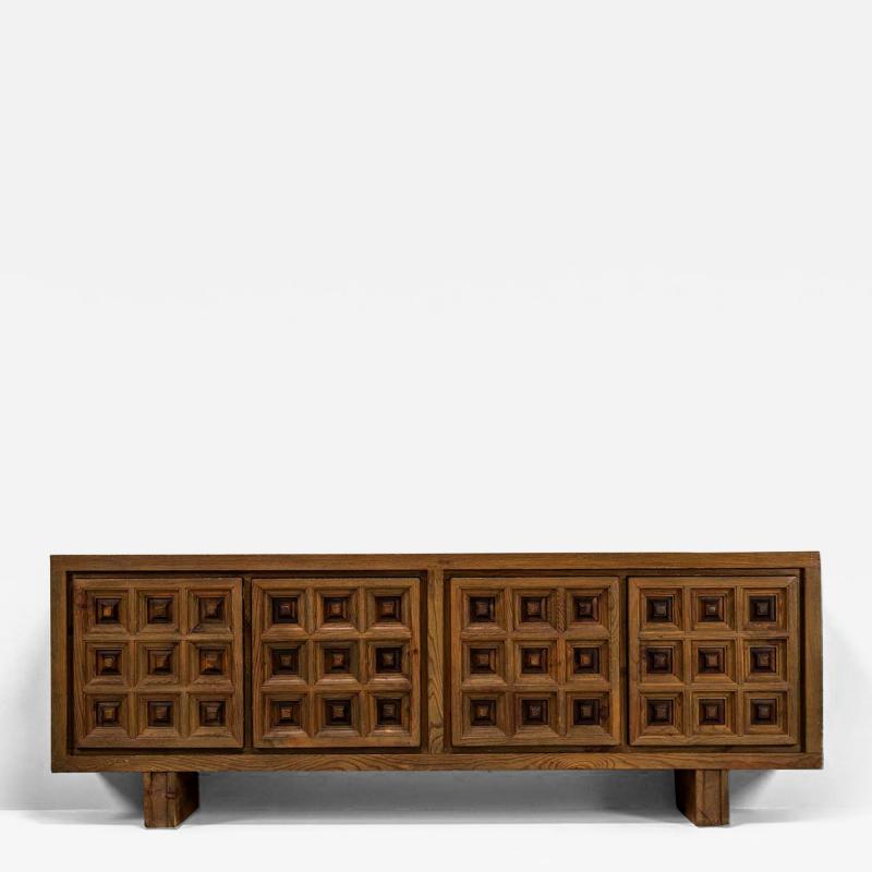 Biosca Sideboard In Stained Pine Spain 1960s