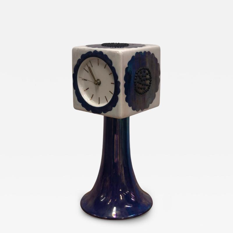 Birger Kaipiainen Birger Kaipiainen Decorative Ceramic Table Clock Flower and Beeds Arabia 1970s