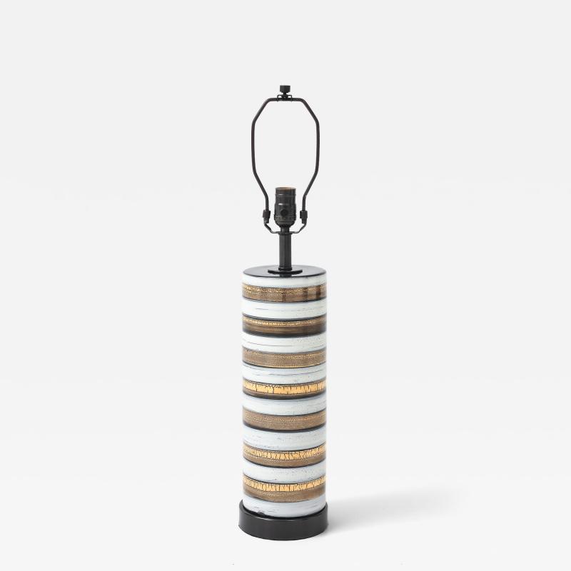Bitossi White Gold Striped Lamp