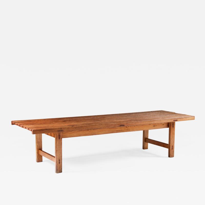 Bj rnums M belfabriker Swedish Bench or Side Table in Oak by Hugo Svensson