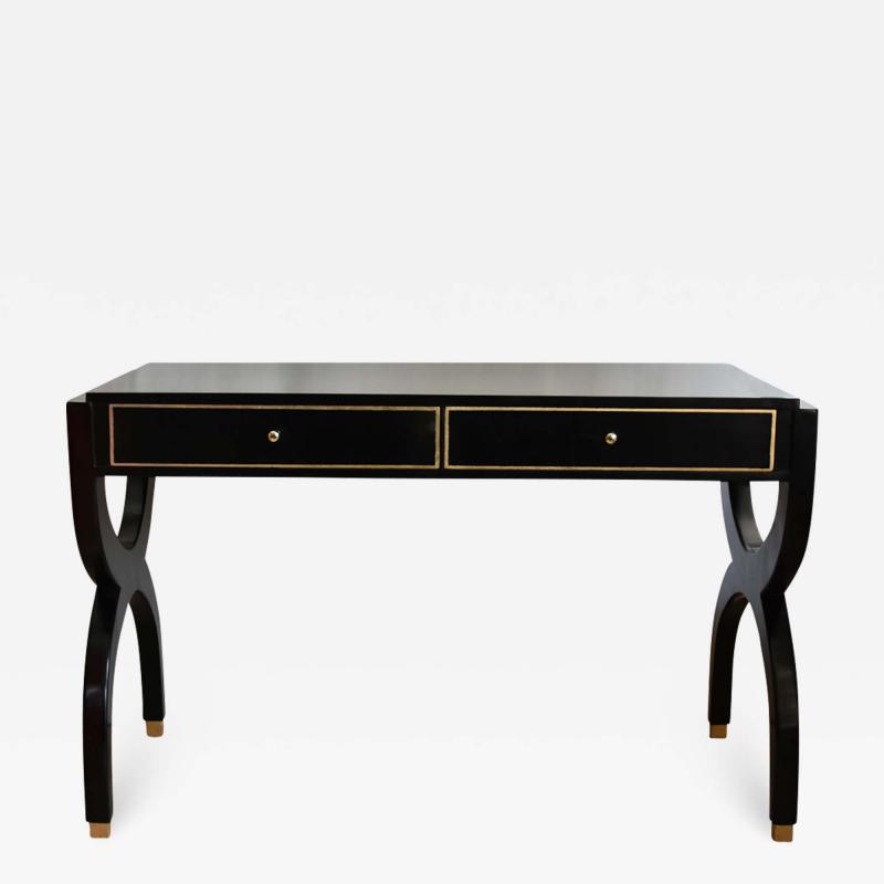 Black Colour Writing Desk Attributed To Paolo Buffa