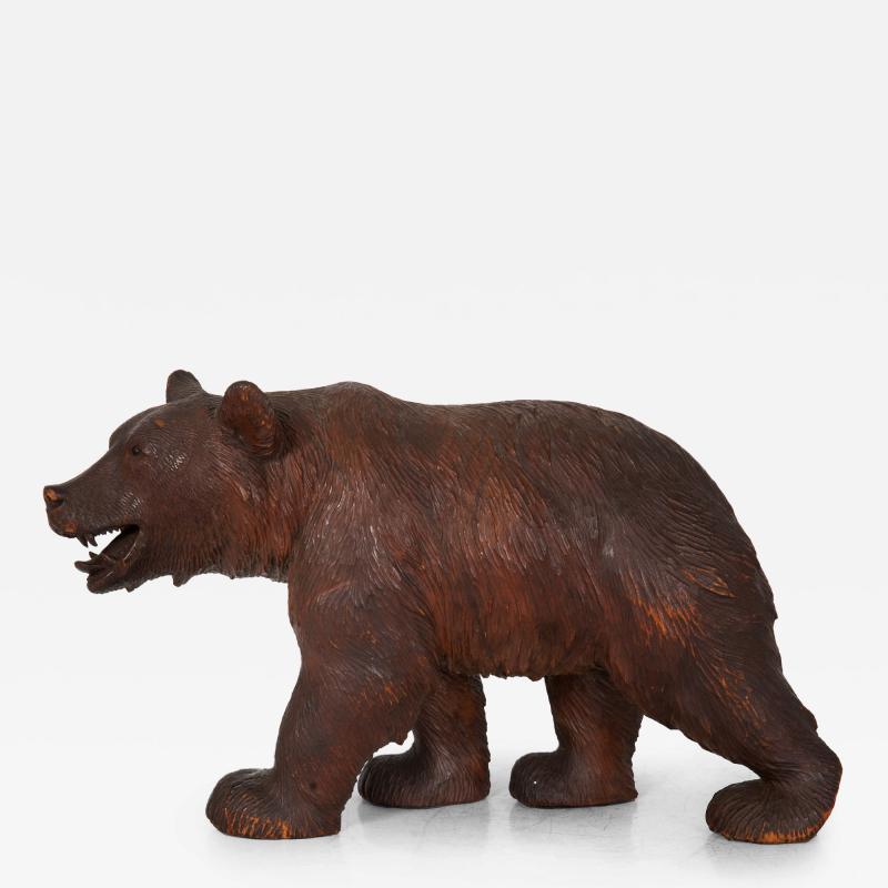 Black Forest Carved Walking Bear 