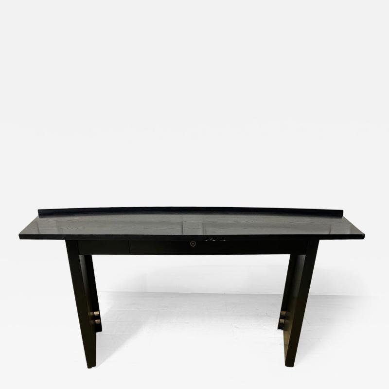 Black Half Moon Shaped Writing Desk