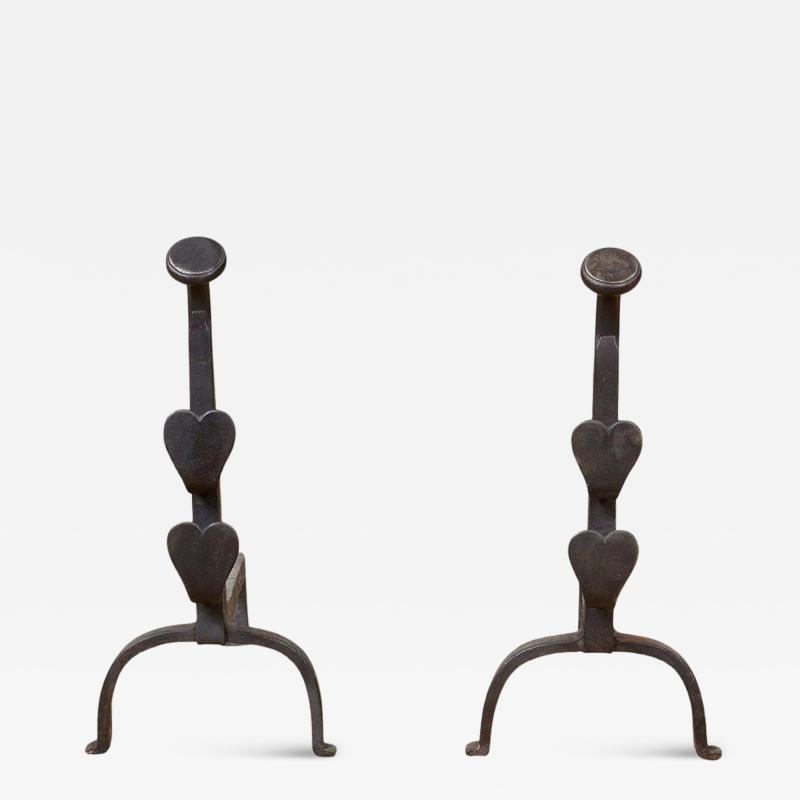 Black Heart Andirons