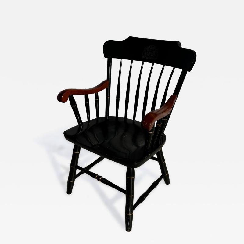 Black Lacquer Faux Bamboo Windsor Armchair