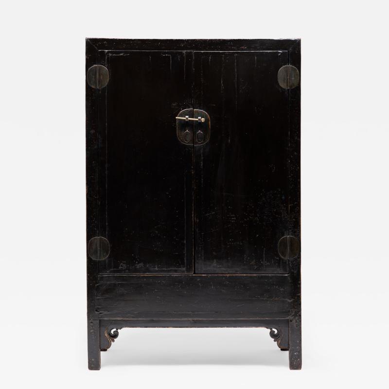 Black Lacquer Square Corner Cabinet