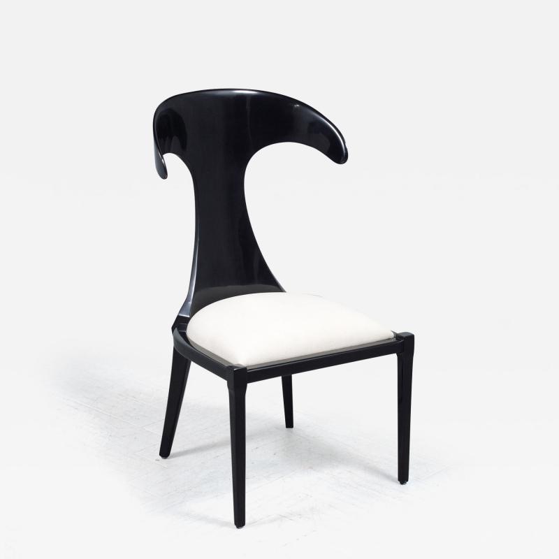 Black Mid Century Lacquered Chair