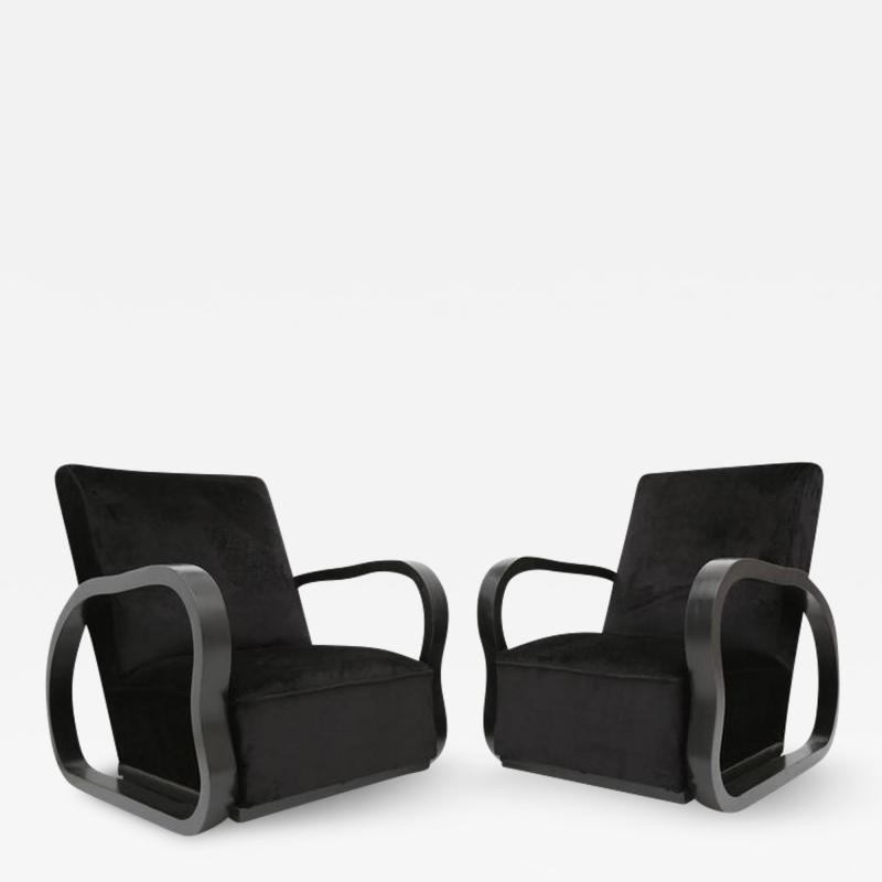 Black Velvet Lounge Chairs