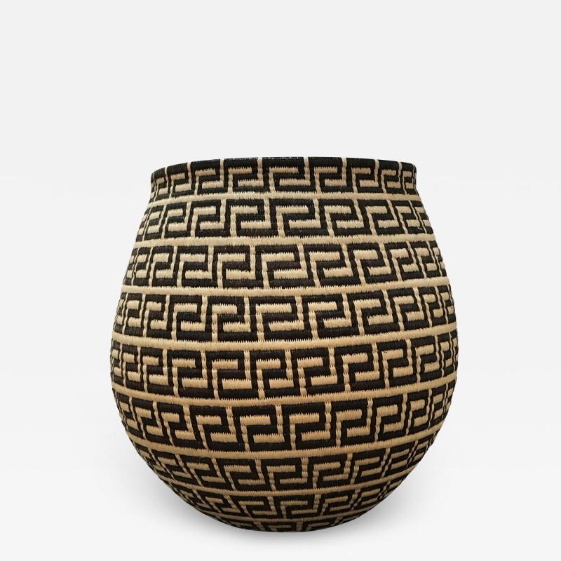 Black and White Geometric Basket