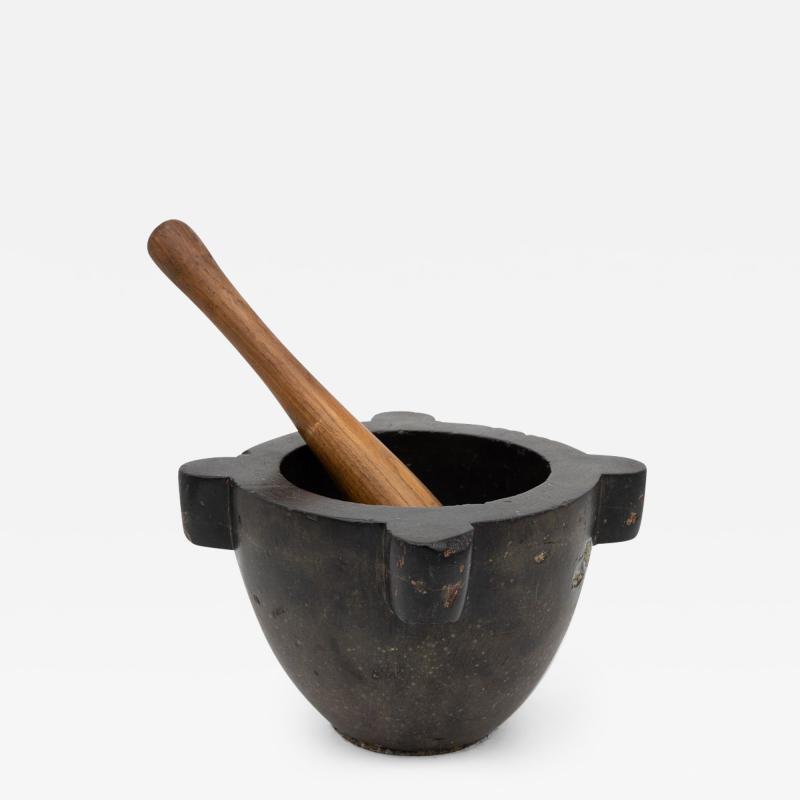 Black mortar and Handturned Pestle