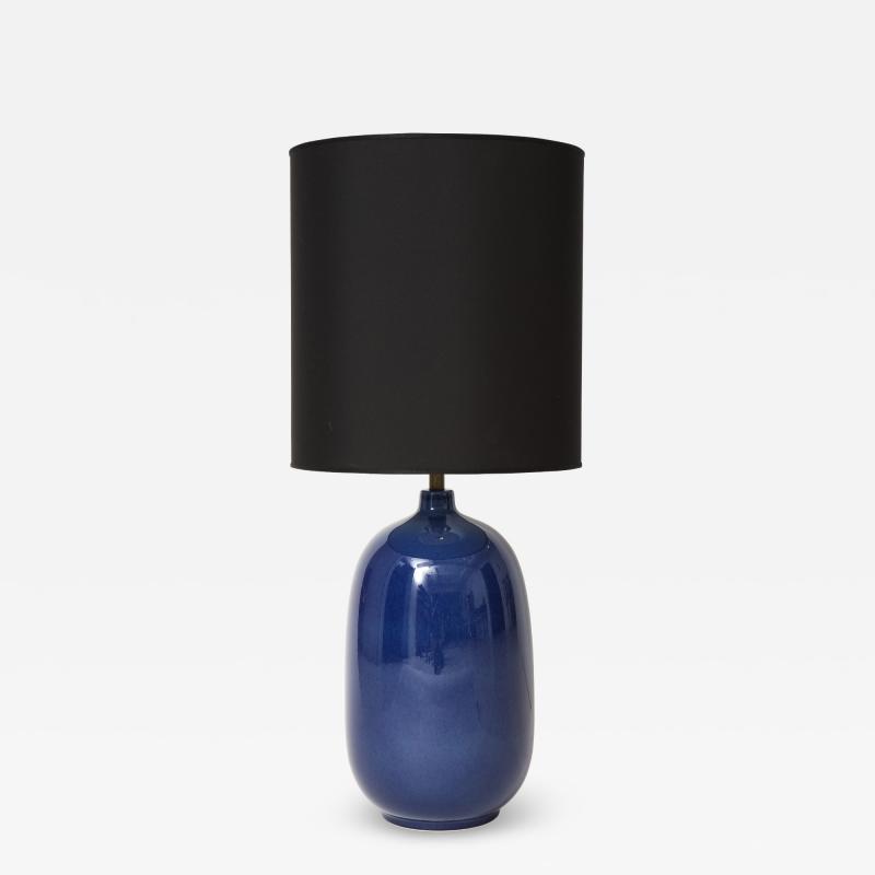 Blue Ceramic Lotte Gunnar Bostlund Lamp