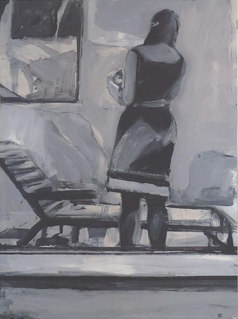 Blue Lady Engraving Kim Frohsin U S A 1998