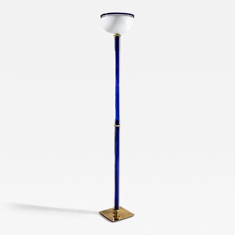 Blue Murano Glass Floor Lamp Tolboi by Venini Italy