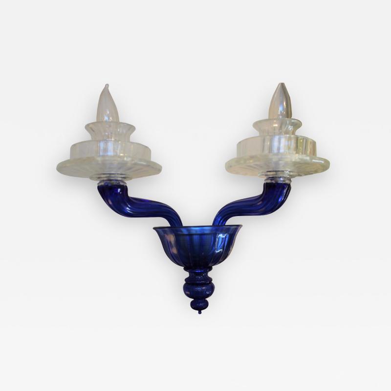 Blue Porpora Blue Venini Wall Sconce