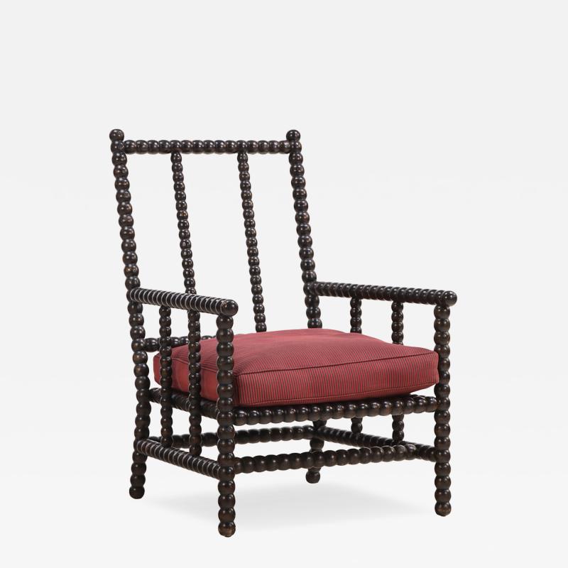 Bobbin Turned Open Arm Chair 