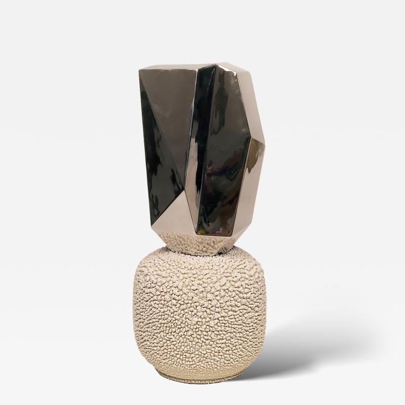 Bobby Silverman Ivory and Chrome Sculpture 2